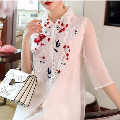 Summer Dress Retro Shirt Improved Cheongsam New Style