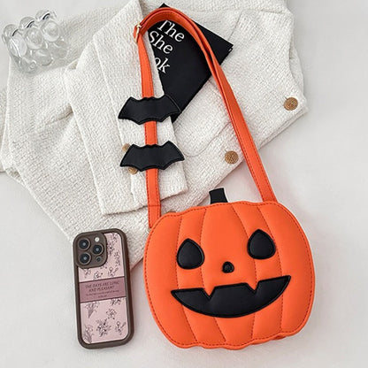 Bolso bandolera de calabaza de Halloween para mujer, novedoso bolso de calabaza, bolso de hombro de diablo de Halloween, divertido bolso bandolera