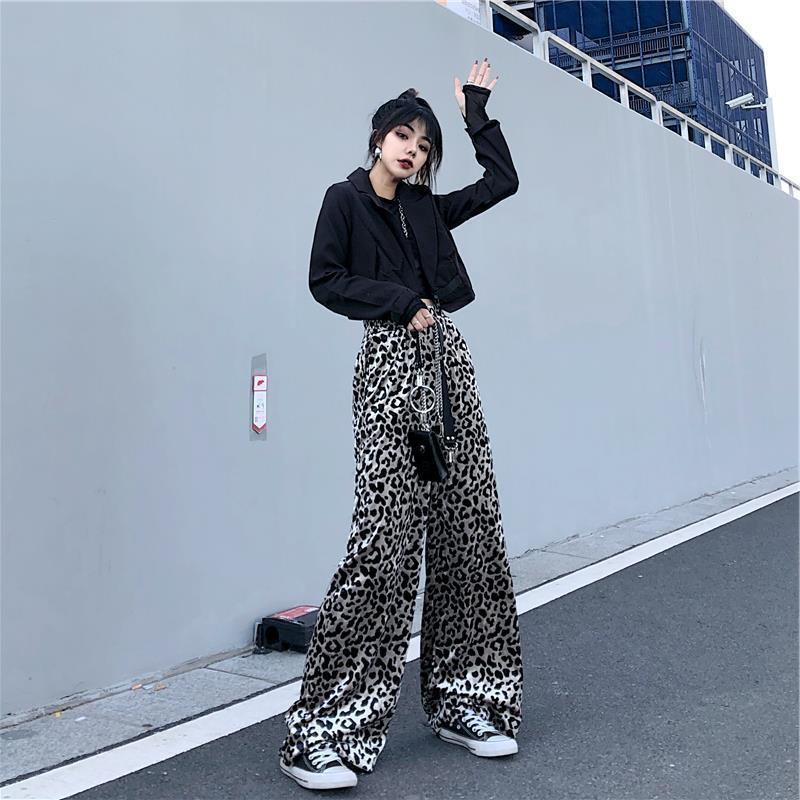 High Waist Loose Wide Legs Draping Mop Straight Retro Daddy Pants