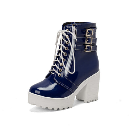 Women's Autumn And Winter Thick Heeled Short Boots