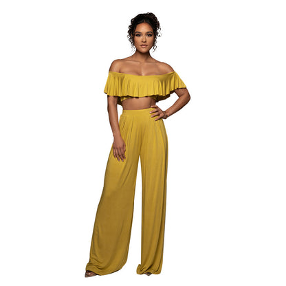 Fashion Casual Wide-leg Pants Suit