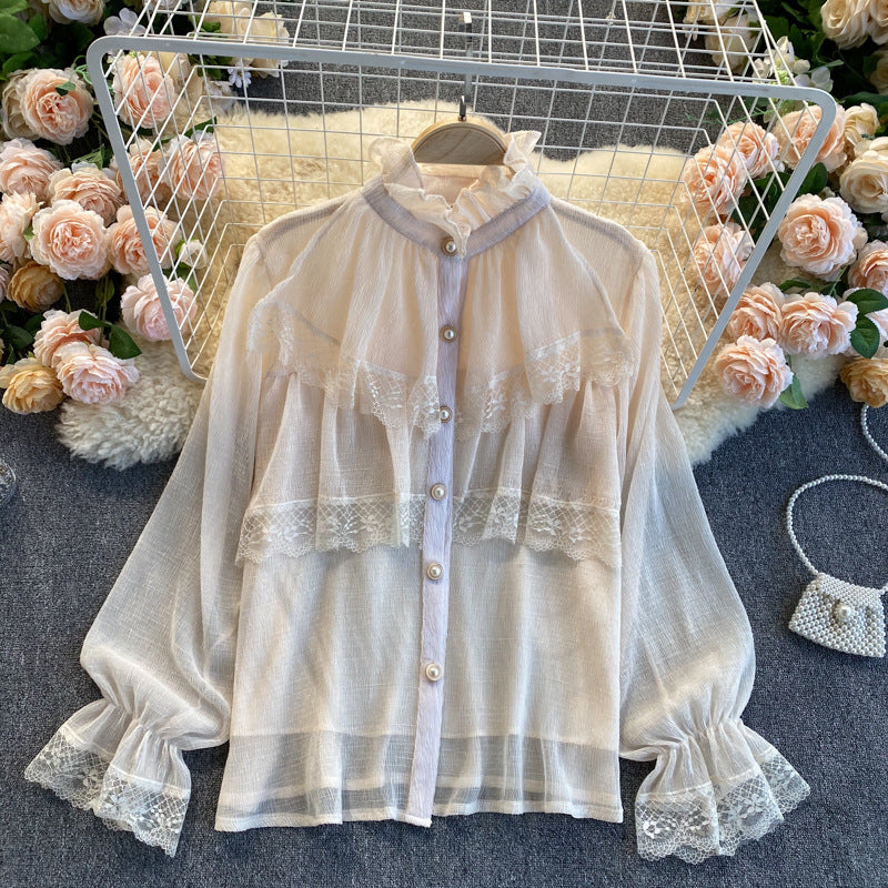 Fairy Chiffon Long-sleeved Shirt Women