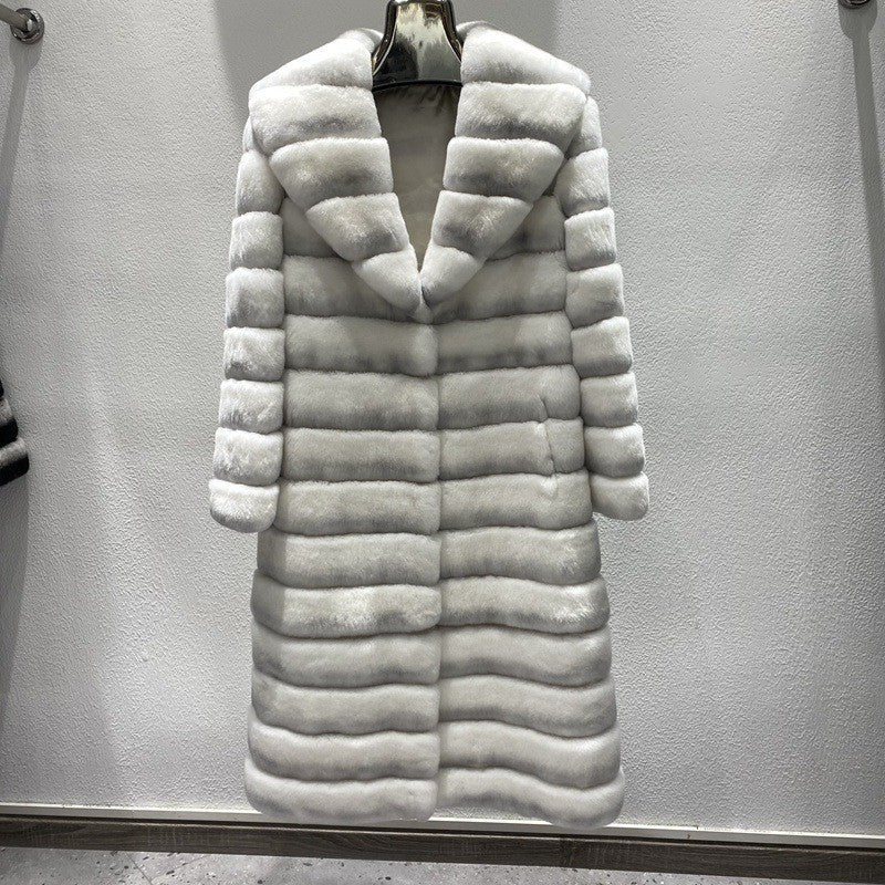 Chaqueta de piel con cuello alto, minimalista y versátil para mujer