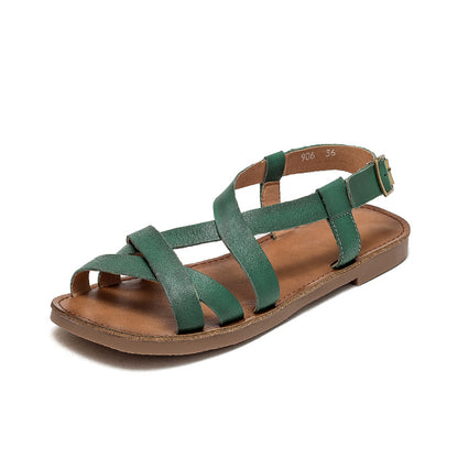 Fashionable Retro Buckle Sandals For Women