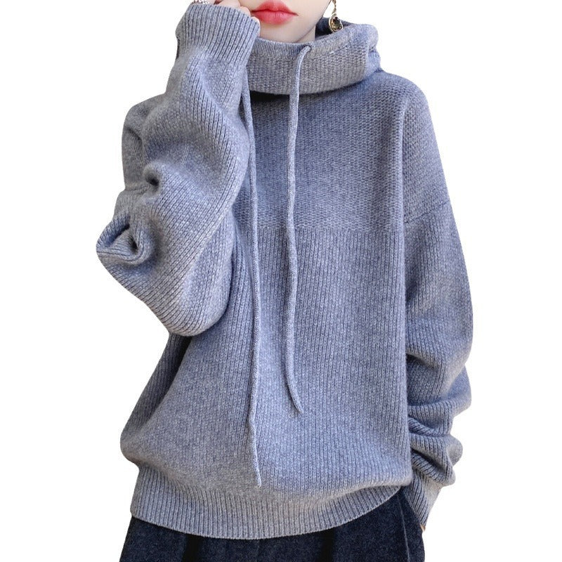 Idle Style Cashmere Knitted Sweater Skin-friendly Thermal Head Cover Top