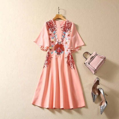 Summer Female Embroidery Princess Dress