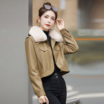 Women's Fashionable All-match Motorcycle Jacket Top