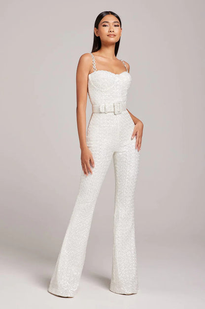 Fashion Women's Sequin Sling Tube Top Jumpsuit