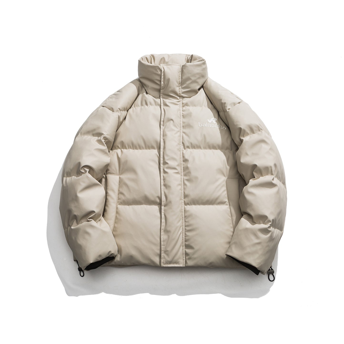 Couple Retro Stand Collar Embroidery Down Jacket