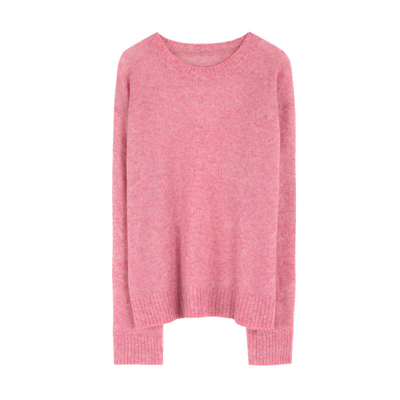 Women's Simple Wool Sweater Loose Knitted Mohair