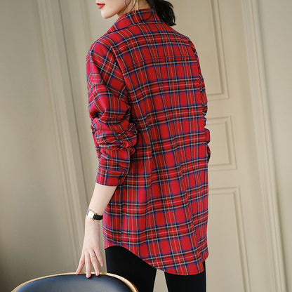 Autumn New Style Cotton Shirt Women Long Sleeves