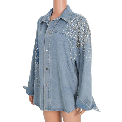 Irregular Washing Loose Denim Shirt Jacket