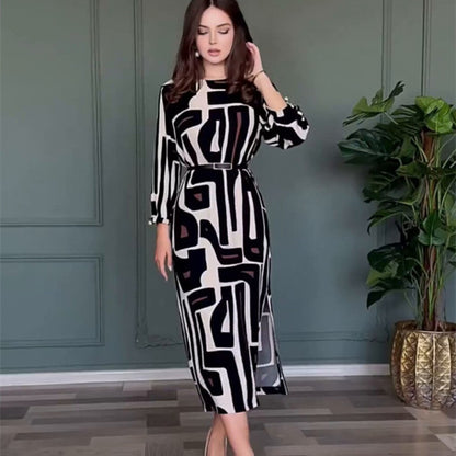 Fashion Printing Elegant Graceful Women's Dress