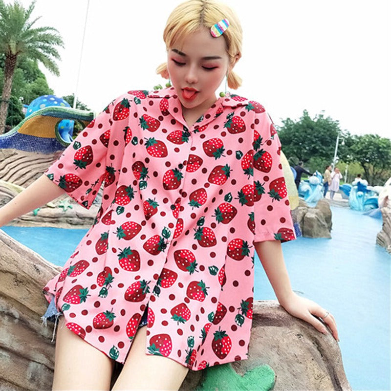 New Style Women's Shirt Holiday Leisure Short-sleeved Top Ladies