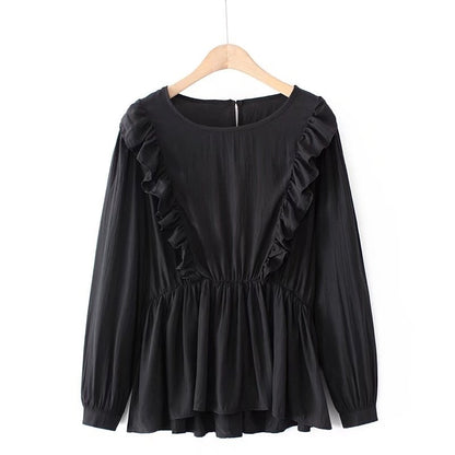 Loose Top Western Style Fashion Large Size Women's Slim Shirt