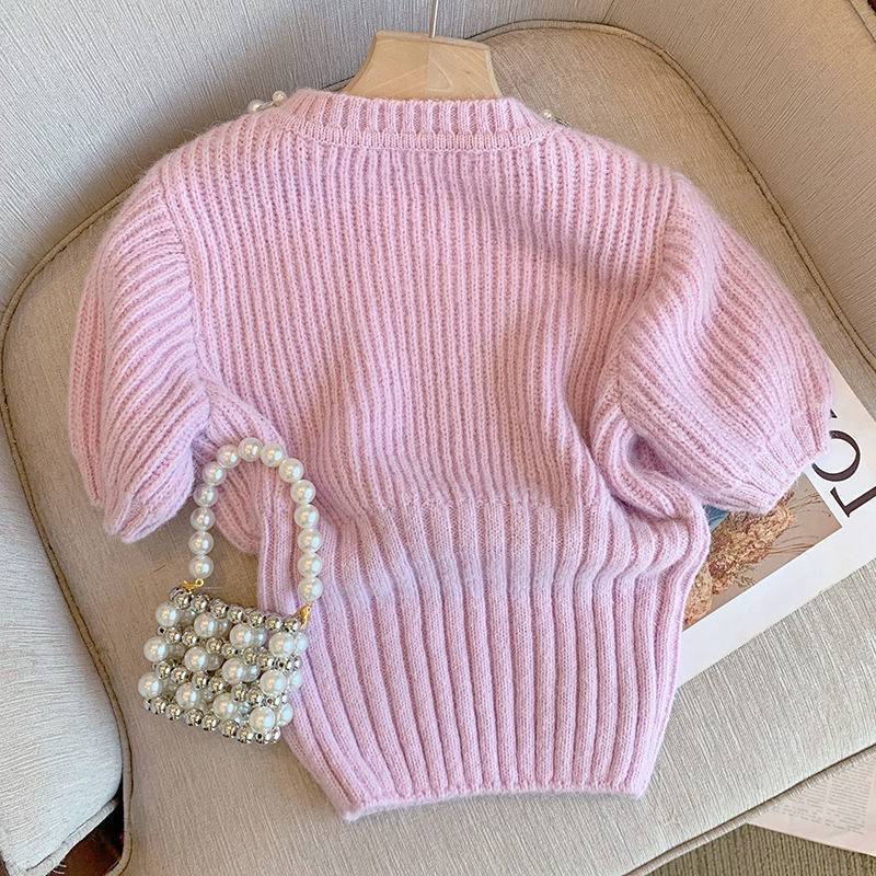 Loose Small Fragrance Style Short Outer Sweater