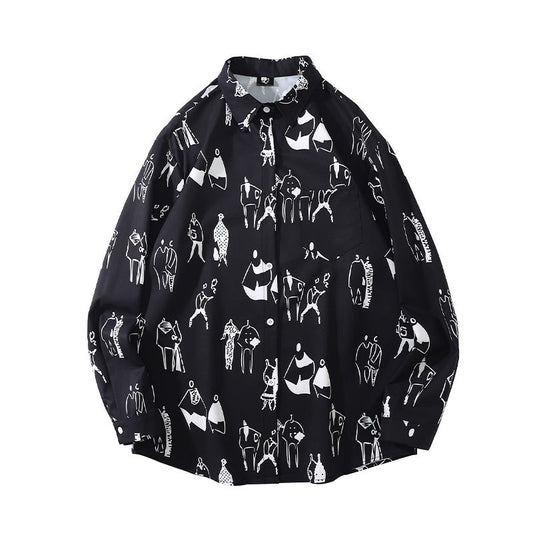 Street Character Full Print Long Sleeve Shirt