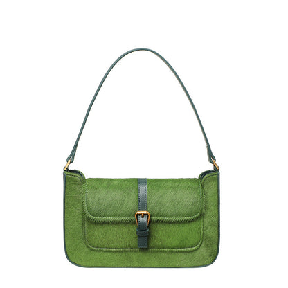 Bolso de hombro vintage para mujer, estilo baguette de mediana edad