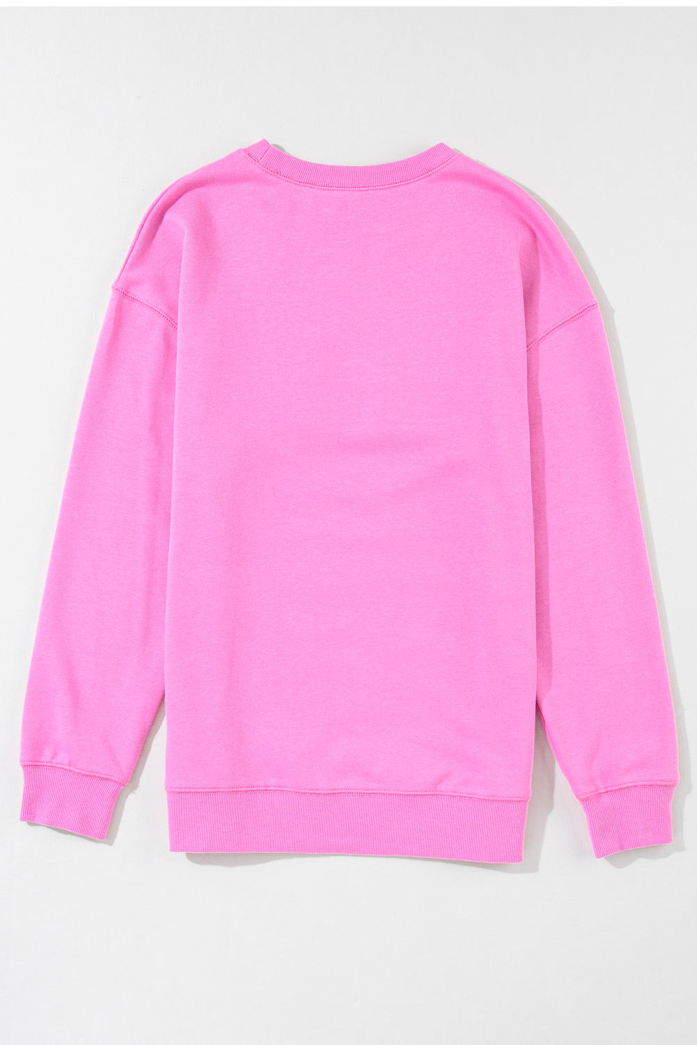 Sudadera informal con estampado de letras MAMA en color rosa brillante