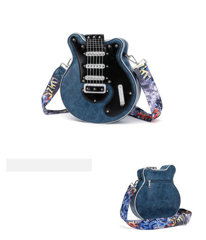 Bolso bandolera de moda personalizado con forma de guitarra para mujer