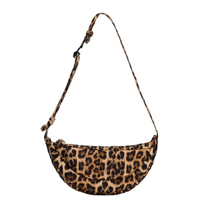 Bolso de hombro con estampado de leopardo popular de moda, bolso cruzado informal