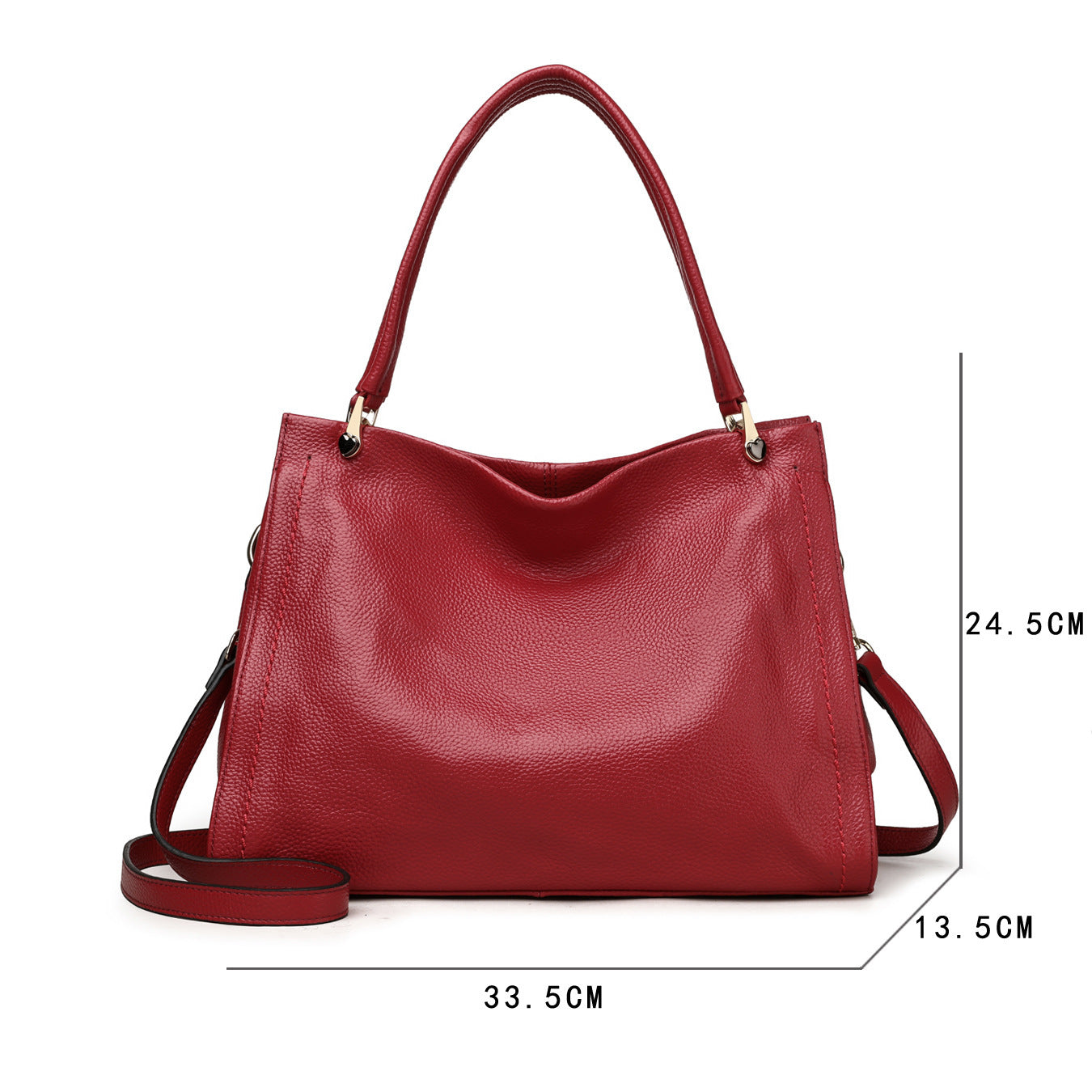 Women's Simple Cowhide Leather Single-shoulder Bag