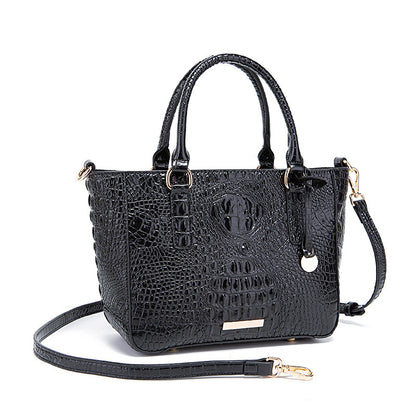 Women's Fashion Retro Brahmin Crocodile Pattern Portable Underarm Messenger Bag