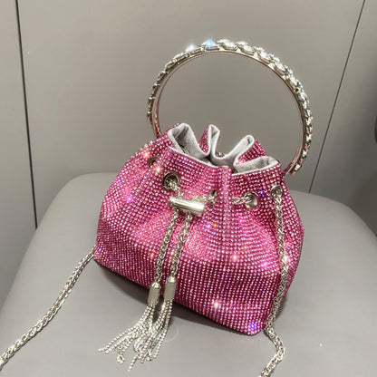 Bolso de mano con brillantes diamantes europeos y americanos para mujer