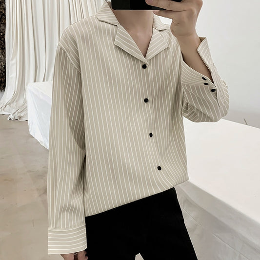 Striped loose wild shirt