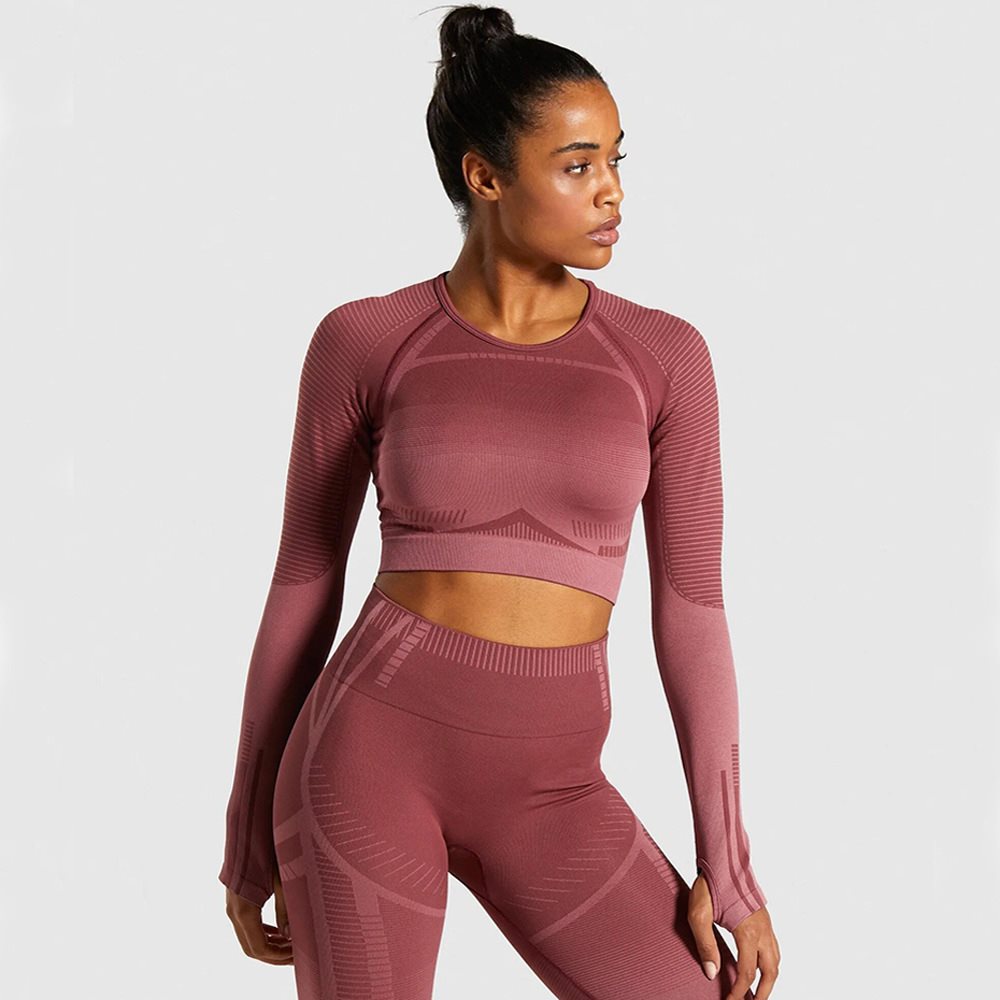 Seamless movement leak tight belly shirt long sleeve