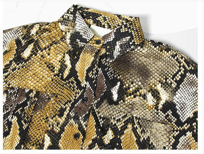 Camisa Retro de leopardo desenfadado para mujer, camisa moderna holgada de manga larga, novedad de otoño e invierno