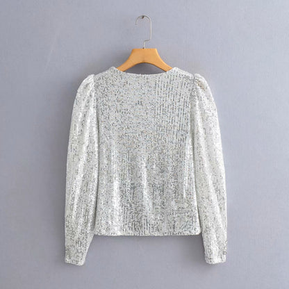 New sequined top