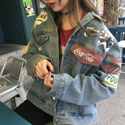 Harajuku style denim jacket