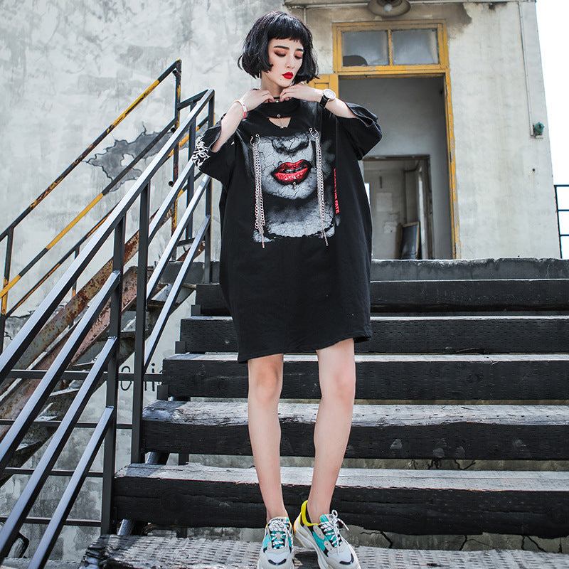 Pull mode à manches mi-longues pour femmes hip-hop