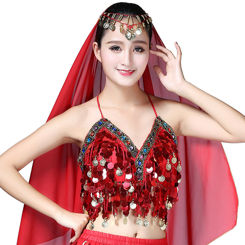 Soutien-gorge à sequins Belly Dance