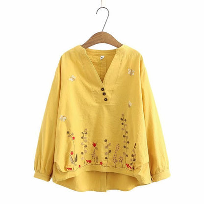 Nouveau Mode abeille broderie col en v tricolore pull