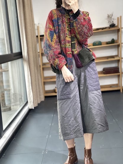 Autumn Ethnic Style Chinese Artistic Retro Printing Coat