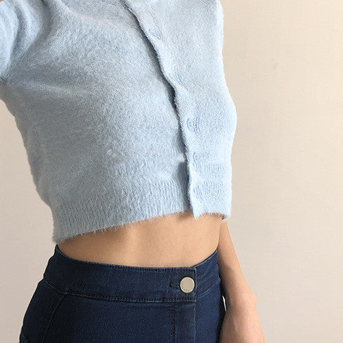 Mohair knit top