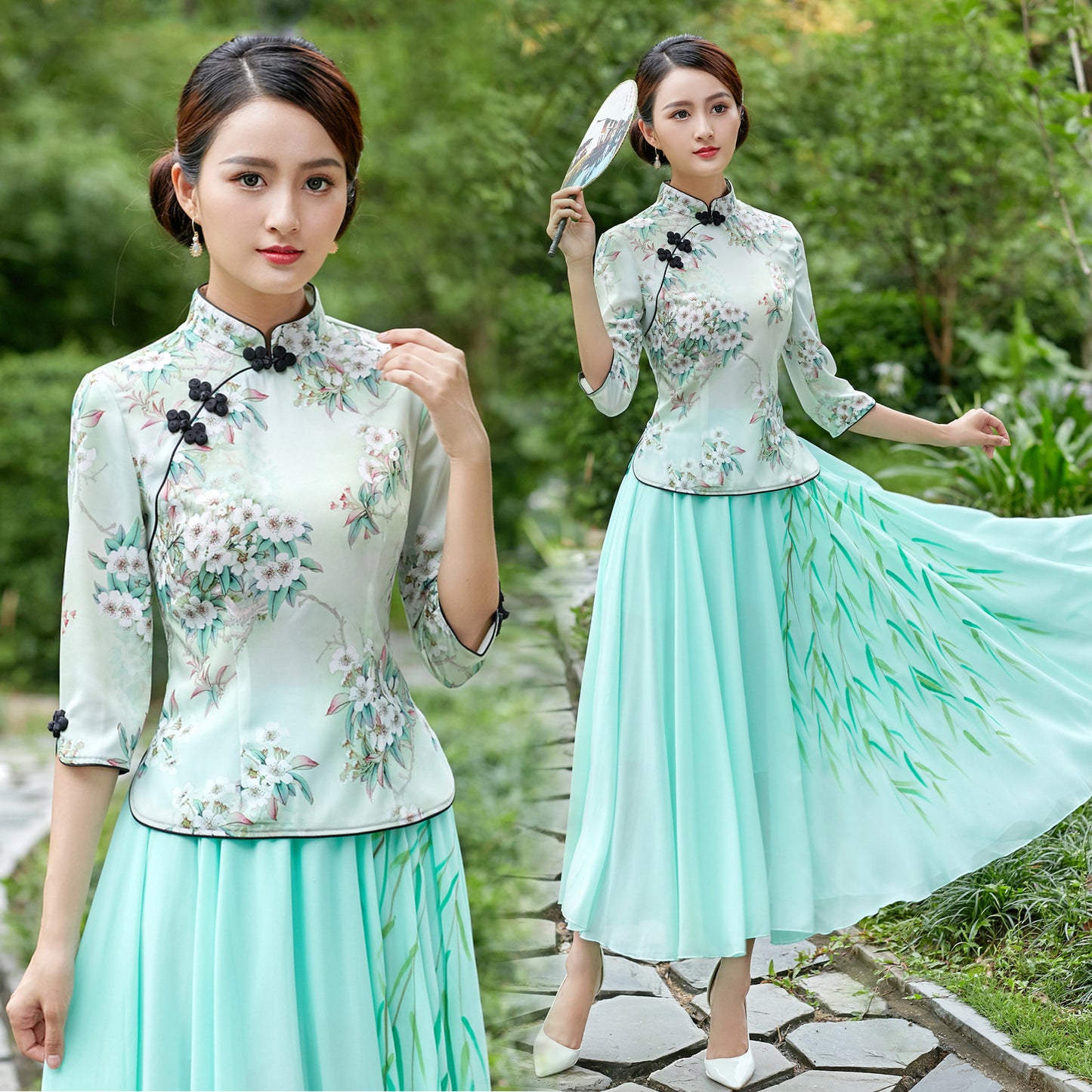 Haut Cheongsam chinois classique et élégant