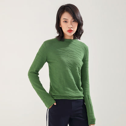 Solid color long sleeve bottoming sweater