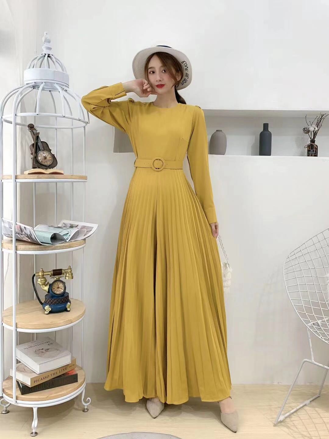 Simple Atmosphere is Thin Temperament One-piece Skirt Pants