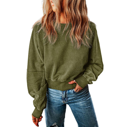 Autumn Backless Round Neck Sweater