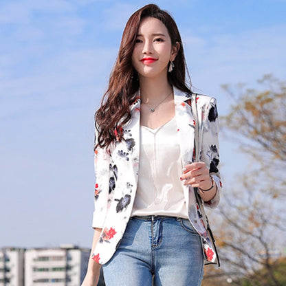 Korean Fashion Casual Short 3/4 Sleeve Small Suit