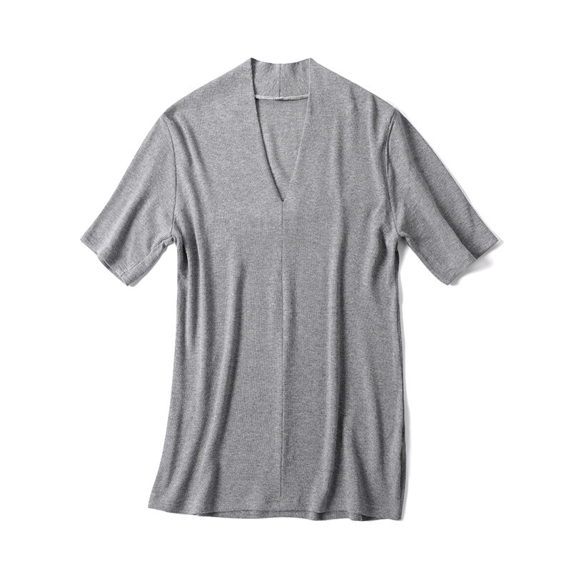 T-shirt col V été femme