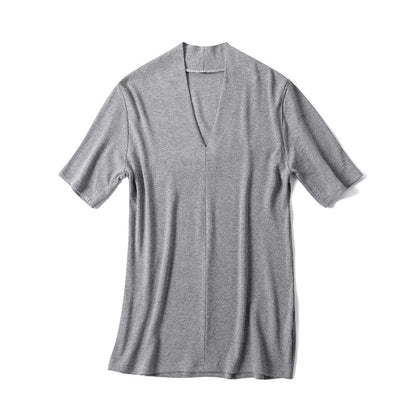 T-shirt col V été femme