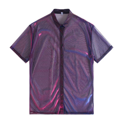 Chaqueta tipo camisa con protección solar transparente con láser