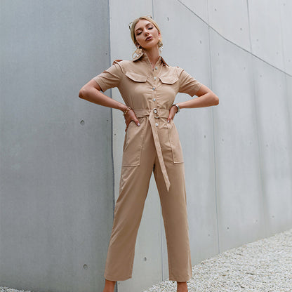 European And American High Street Style Jumpsuit