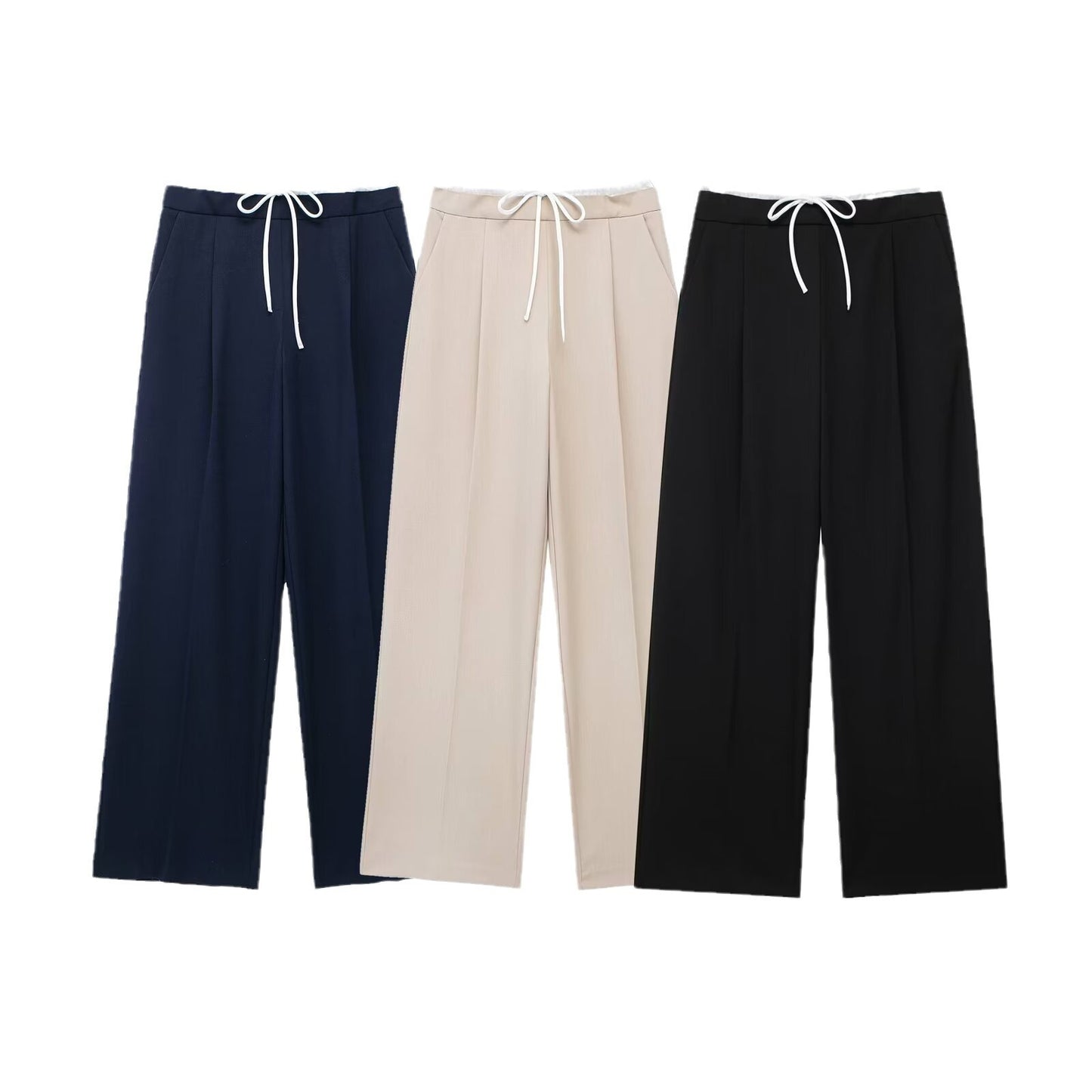 Casual Versatile High Waist Slimming Wide Leg Pants