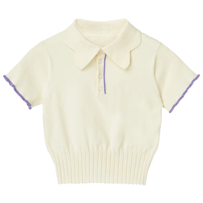 polo shirt knitted lapel T-shirt