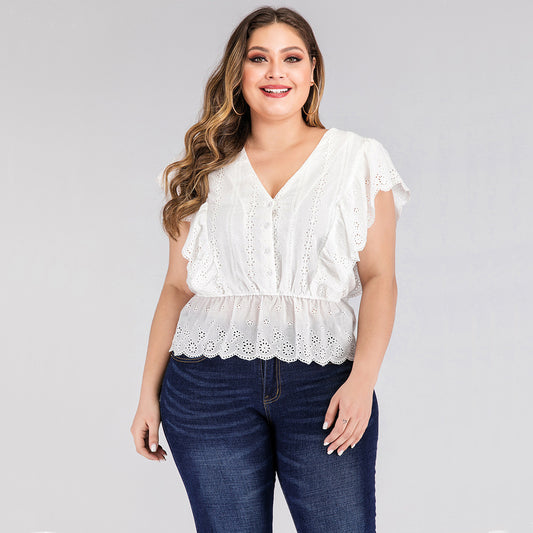 Ruffled waist short sleeves